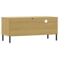 thumbnail image 5 of vidaXL TV Cabinet and TV Stand with Metal Legs Brown Solid Wood Pine Oslo, 5 of 5