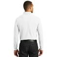 thumbnail image 2 of Port Authority Long Sleeve Core Classic Pique Polo-3XL (White), 2 of 6