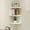 Free Size, variant on White Corner Wall Shelf Organizer - 5-Tier Wood Storage Bookshelf for Bedroom & Kitchen