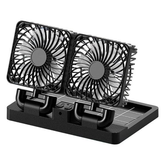 2026 Portable Fan USB Rechargeable/Solar Ventilator Power 180° Wide Angles Design Air Circulation Fan Solar Ventilation Fan
