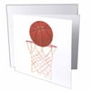 3dRose Basketball Hoop Net, Greeting Cards, 6 x 6 inches, set of 12