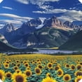 thumbnail image 6 of Orinice Sunflowers Round Table Cover Stain Resistant Washable Indoor Outdoor Tablecloth Kitchen Dining Wedding Parties Full Width Single-Sided Printing 100% Polyester Fiber 38-42, 6 of 8