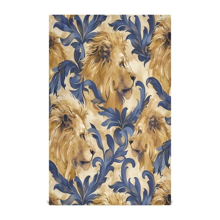 

Kitchen Towel 28x18 Inches x4，Plate Towel Decorative Towel Napkin Tea Towel Tea Towels For Kitchen Dish Cloths & Dish Towels Yellow Lion
