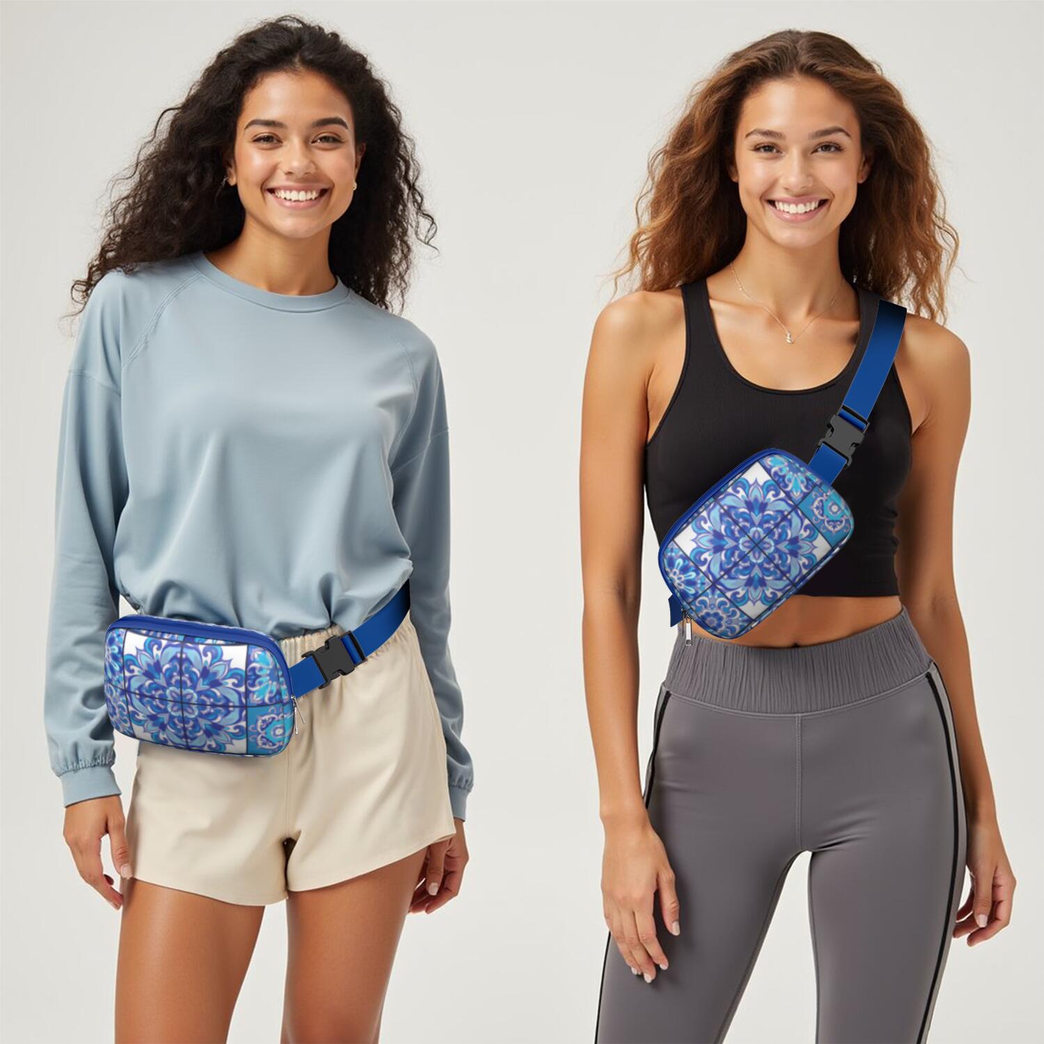 Waist Packs Bag Bohemian Tribal Waist Bag Running Belt Bag for Jogging for Women Casual Waist Packs with Adjustable Strap Waterproof Belt Bag for Daily Leisure Music Festival/Event