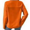 thumbnail image 5 of LEBONYARD Women's Fashion Chic V-Neck Design Solid Colored Pullover Soft Sweatshirts Casual Comfortable Long Sleeve Loose Fit Ladies Daily Tops, 5 of 8