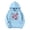 Light Blue, variant on Youth 4Th Of July Usa Disco Bow Milkshake Graphic Pullover Hoodie 346.5g Polyester Kangaroo Pocket Long Sleeve Patriotic Holiday Sweatshirt 1PC Kids Sizes 100-160