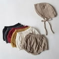 thumbnail image 2 of Baby Girls Soft Bloomers Set New Muslin Double Gauze Shorts bonnet Se, 2 of 15