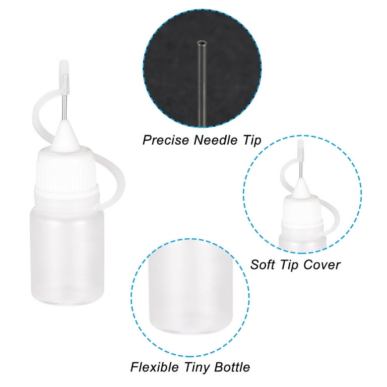 M01163x5 MOREZMORE 10 Steel Needle Tip 5 ml Dropper Squeeze Bottle Plastic