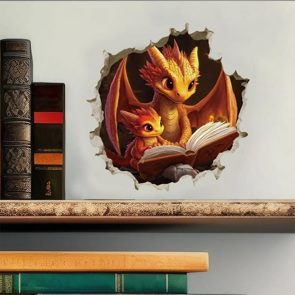 Wall Stickers Dragon Family Peel and Stick Wall Decals 1 Sheet 8pcs Removable Art Decor