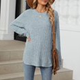 thumbnail image 7 of hotojiny Women's Loose Sweaters Lightweight Fall Casual Solid Color Pullover Tops Long Sleeve Crewneck Outfits Clothes, 7 of 7