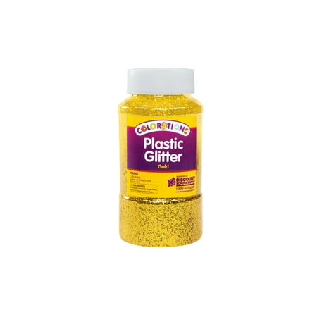 - Colorations Extra-Safe Plastic Glitter, Gold - 1 lb. (Item # GLGO)