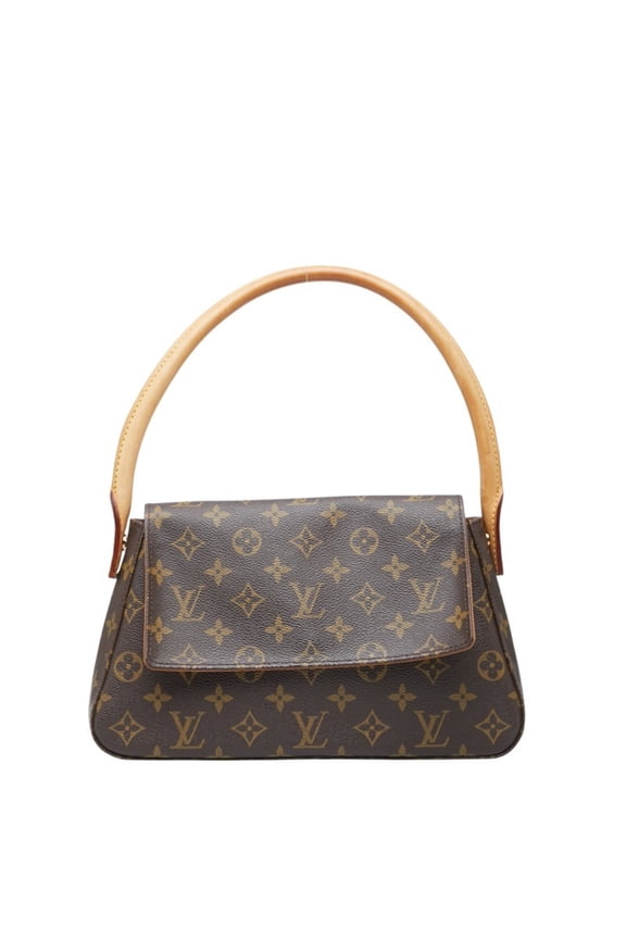Pre-Owned Louis Vuitton Monogram Mini Looping Shoulder Bag/Handbag M51147 Brown Leather Women's...