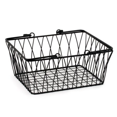 Spectrum Diversified Twist Medium Handled Basket, Black, 90910