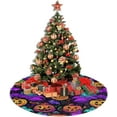 thumbnail image 5 of Happy Halloween Christmas Tree Skirt 36", Goth Gothic Pumpkin Tree Skirts Mat for Holiday Home Farmhouse Party Tree Decorations Indoor Outdoor.Halloween Gifts-6, 5 of 5