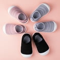 thumbnail image 4 of Baby Toddler First Walking Non-Skid 1-4 Years Kids Shoes Infant Boys Girls Soft Sole Lightweight Breathable Knitted Mesh Sneakers Slip-on Slippers(A08-Grey-S), 4 of 6