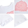 thumbnail image 4 of Sherrylily Women Rose Graphic Tee T Shirt Loose Fit Short Sleeve Casual Tops, 4 of 5