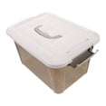 thumbnail image 2 of Mobutofu 1Pack Storage Box for Storing Tools Plastic Transparent Light Gray, 2 of 6