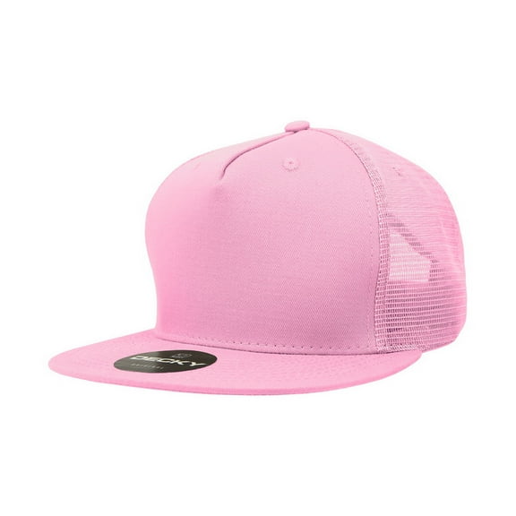 Decky 1040 5 Panel High Profile Structured Cotton Blend Trucker-Pink