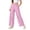 10# Light pink, variant on Checkered Pants Womens Casual Elastic Waist Comfy Loose Wide Leg Pants with Pockets Blue L