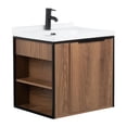 thumbnail image 1 of Gabinete Para Baño KingsHouse Mueble Lavamanos Ovalin Monomando y Repisas Fibra de Madera MFC Color Paraíso cafe Estandar, 1 of 8