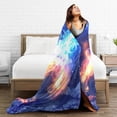 thumbnail image 5 of Super Soft Anti-Pilling Flannel Bed Blankets, Outer Space Ship Cozy Fluffy Warm All Seasons Throw Blanket for Sofa Bedding, 80"x60", 5 of 8