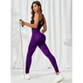 thumbnail image 4 of Estella's High-Waisted Purple Workout Leggings for Women - Premium Performance Activewear, 4 of 6