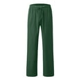 thumbnail image 6 of Hessimy Mens Linen Pants Casual Elastic Waist Trousers Summer Beach Lightweight Pants(Green,XXL), 6 of 6