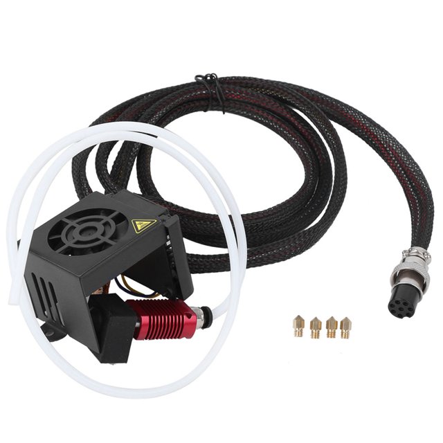 Kit de extrusora Accesorios para impresora 3D Adecuado para CR‑10/Ender3 Juego completo de boquillas Fanjh‑80 ‑12V