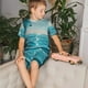thumbnail image 4 of Balery Turquoise Ocean Reflection Conjunto de Pijama Infantil de Manga Corta con Estampado – Ropa de Dormir de Algodón Suave-X-Large, 4 of 6