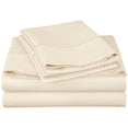 thumbnail image 2 of Superior Cotton Blend Checkered Sheet Set, Twin XL, Burgundy, 2 of 7