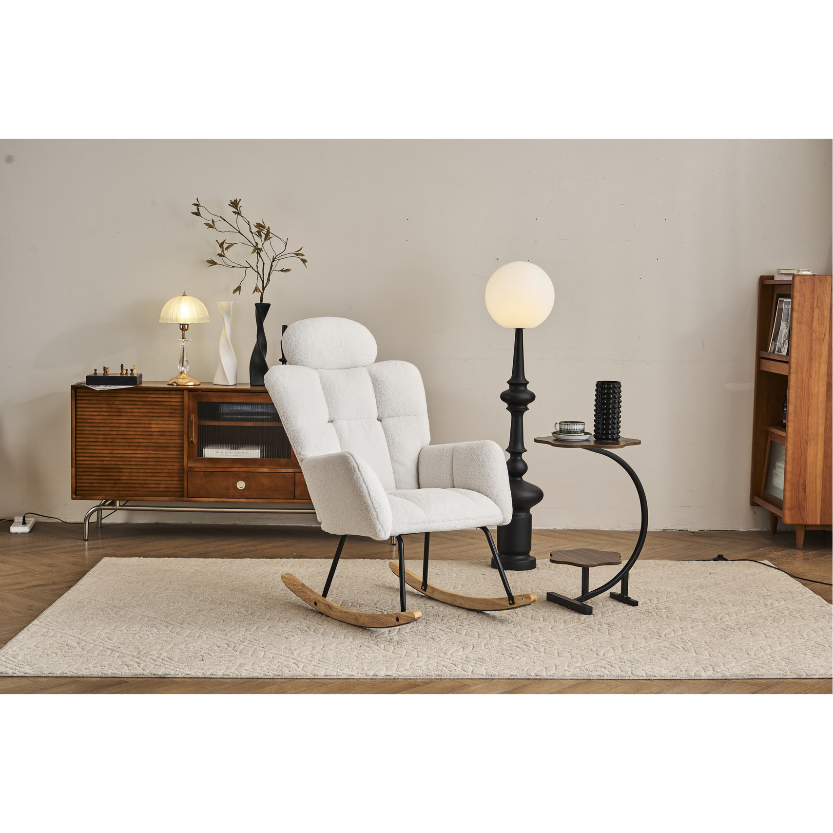 High Backrest and Pillows, Rocking Design / Great for Nursery Use