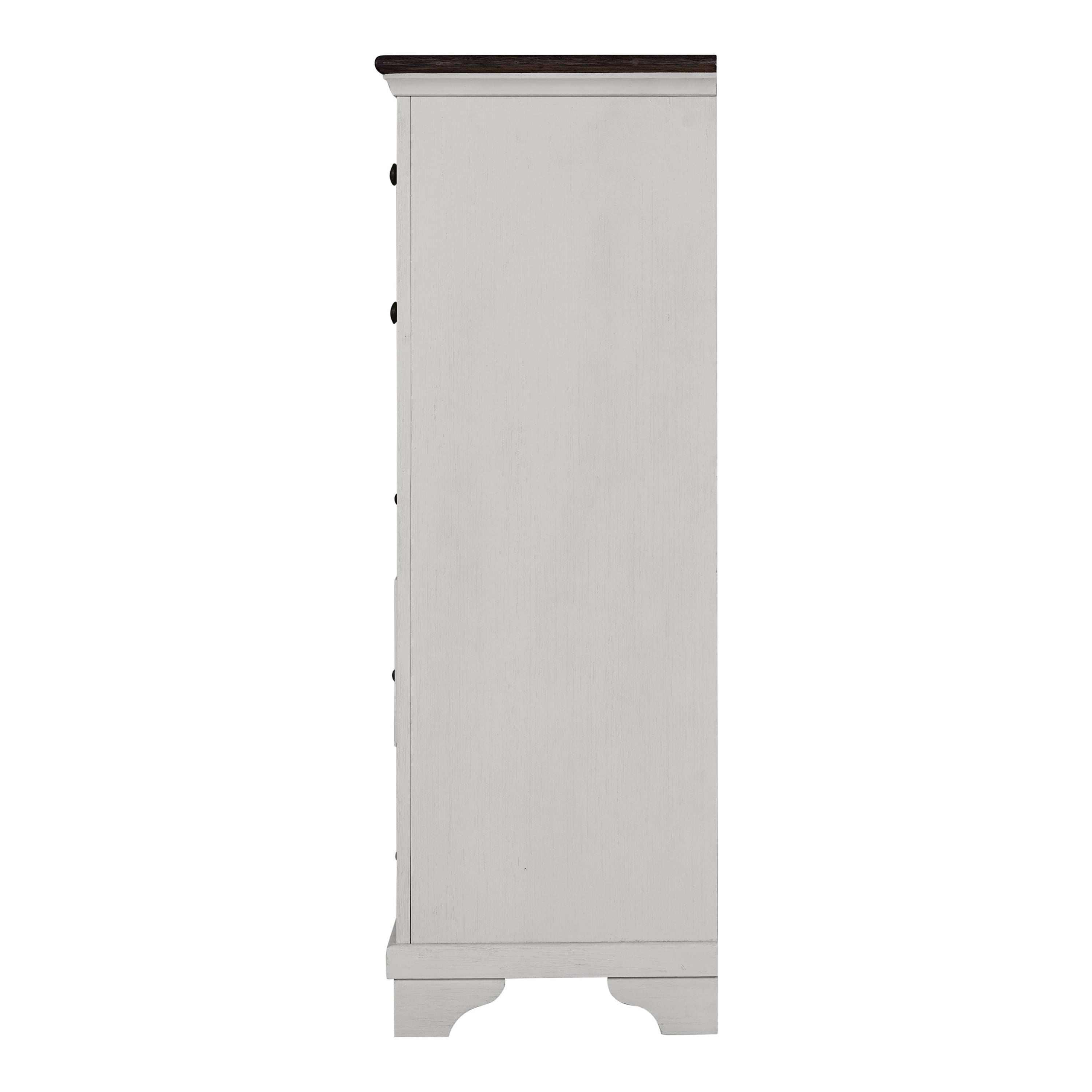 Furniture of America Gaelix Farmhouse 5-Drawer Vertical Dresser, White