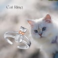 ASTRKIP Cat Ring 925 Sterling Silver Cat Adjustable Thumb Open Ring Pet ...