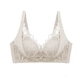 thumbnail image 4 of Kaemgyyd Women's Lace Bra Trendy Seamless Deep V Neck Plunge Bralettes Comfort Lightly Full Coverage No Underwire Bra, 4 of 4