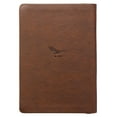 thumbnail image 2 of Classic Faux Leather Journal Soar Wings Like Eagles Isaiah 40:31 Bible Verse Brown Inspirational Notebook, Lined Pages w/Scripture, Ribbon Marker, Zipper Closure, 2 of 5