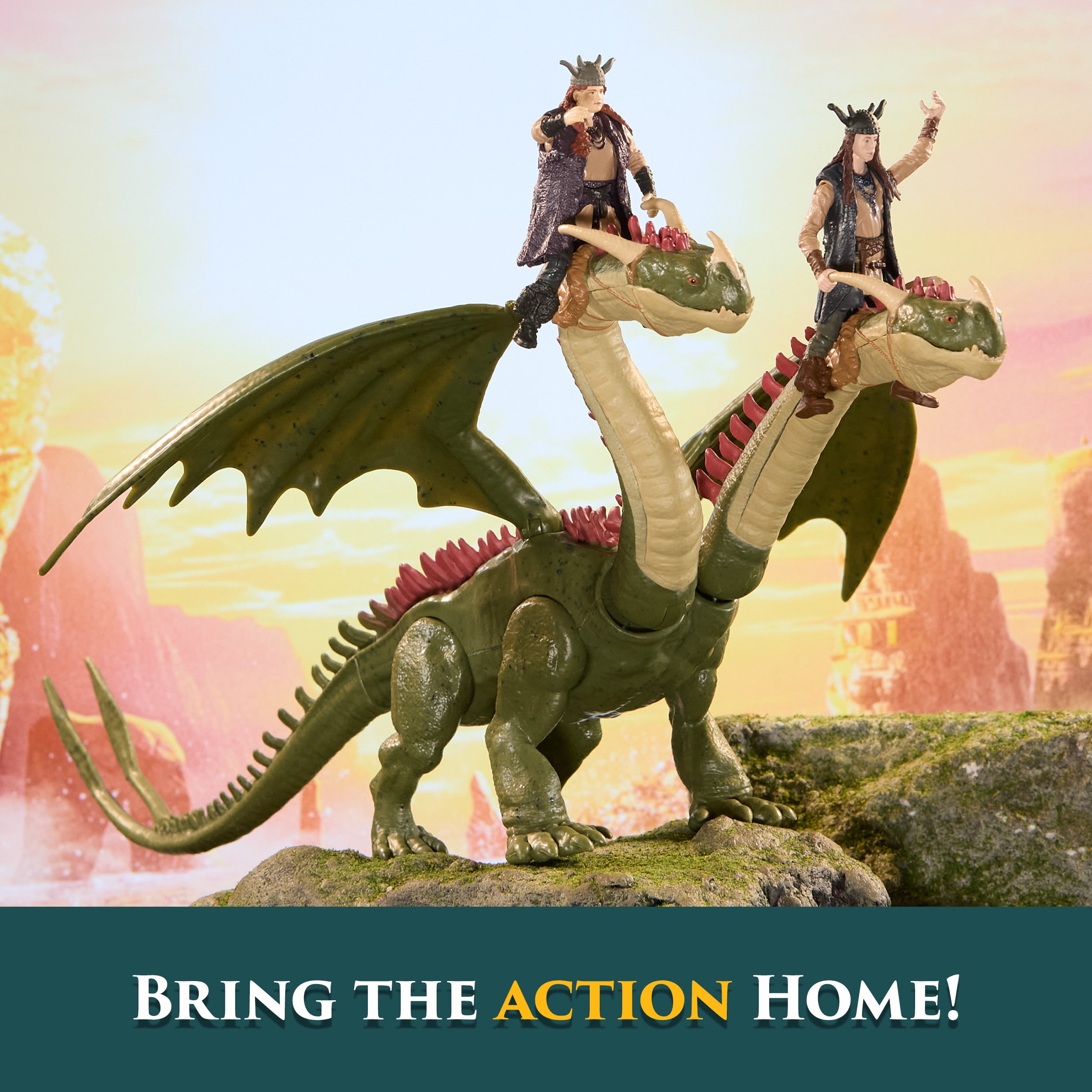 Dreamworks Dragons How to Train Your Dragon, Hideous Zippleback, Ruffnut & Tuffnut, Viking Duo Action Figures, Kids Toys for Boys Ages 4 and up, Dreamworks Dragons How to Train Your Dragon, Hideous Zippleback, Ruffnut & Tuffnut, Viking Duo Action Figures, Kids Toys for Boys Ages 4 and up