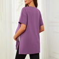 thumbnail image 2 of Womens Tops Short Sleeve Summer Tops For Women Casual Maternity Split Side Pregnancy Blouses Loose Fit Maternity Clothes Womens T Shirts, 2 of 4