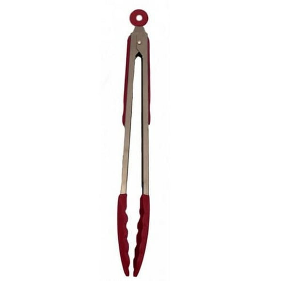 Starfrit Silicone Tongs 12 In (30 cm), Heat Resistant Up To 482°F, Non-Slip Stainless Steel Handles, Locking System, Safe For Non-Stick Cookware, Ideal For BBQ And Kitchen, Dishwasher Safe