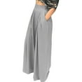 thumbnail image 4 of Palazzo Pants for Women Loose Baggy Wide Leg Pants High Waist Pleated Flowy Straight Trousers Casual Loungewear Pants, 4 of 6