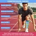thumbnail image 6 of Wowstyle 3 Pairs Compression Socks for Women Knee High for Running Work Support Nurses Pregnancy Travel, 6 of 7