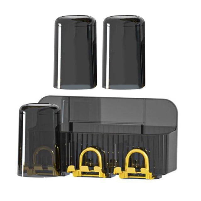 Organizador de cepillos de dientes de pared con soporte para cepillos de dientes 3 tazas