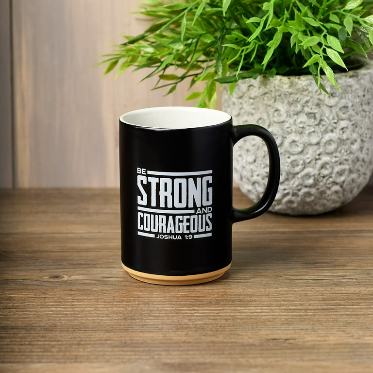 Christian Art Gifts Be Strong in The Lord Stainless Steel Camp Style Black  Travel Mug with Ephesians…See more Christian Art Gifts Be Strong in The