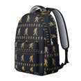 thumbnail image 2 of Bigfoot and Human Black Pattern Backpack for School, Cute School Bag with Adjustable Shoulder Straps and Padded Back, 15.3"x11"x7.1", 2 of 5