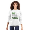 thumbnail image 3 of Save the Planet Go-Green Earth Day Unisex Plus Fleece Graphic Sweatshirt Brisco Brands 3X, 3 of 5