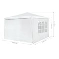 thumbnail image 3 of LANGRIA 10'x10' Canopy Wedding Party Tent Outdoor Gazebo Pavilion Cater Event 4 Removable Walls, 3 of 11