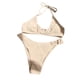 thumbnail image 2 of Traje de baño de dos piezas para mujer, trajes de baño para mujer, traje de baño bikini de dos piezas de color liso a la moda para mujer., 2 of 5