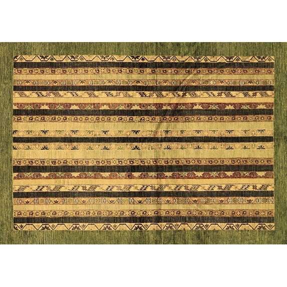 Ahgly Company Indoor Rectangle Abstract Brown Modern Area Rugs, 5' x 8'