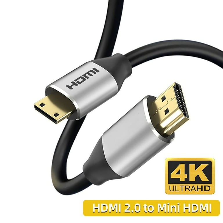 MP4 3D High Speed Laptop Adapter Cord HD 2.0 4K 1080P Mini HDMI to HDMI  Cable 1M