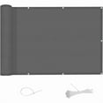 thumbnail image 1 of Protection de Balcon Écran de Confidentialité 90x300cm Gris 100 % Polyester (160g/m2) Protection UV Opaque_mg, 1 of 5