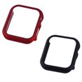 thumbnail image 1 of 2 Pack Compatible for Apple Watch Case 45mm [NO Screen Protector] Series 8 Series 7, Hard PC Bumper Case Protective Cover Frame Compatible for iWatch 45mm,cola red + original black, 1 of 5